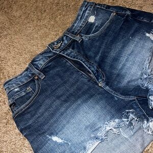 Kancan dark denim shorts